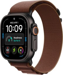 Apple Watch Ultra 4, GPS+Cellular, 49 mm, Alpine Loop (титановый черный/бургунди), размер M