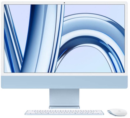 Моноблок Apple iMac 24" Retina 4,5K (M3 8C CPU, 10C GPU) 8/256GB SSD синий