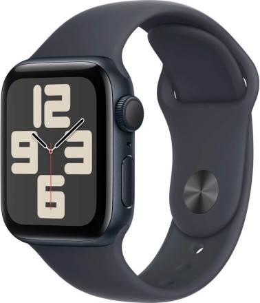 Часы Apple Watch SE 2, 44 мм спортивный ремешок (темная ночь)