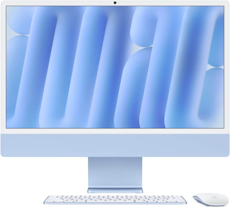 Моноблок Apple iMac 24" Retina 4,5K (M4 10C CPU, 10C GPU) 32/512GB SSD, синий
